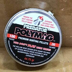 Predator Polymag Premium Hunting Pellets .30 Caliber 100 Count 44.75 Grams